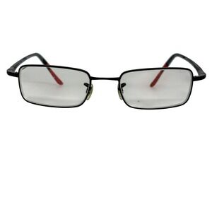 Ray Ban RB 7511 1012 Eyeglasses 49 19 140 Black Metal Rectangle Frames 21042